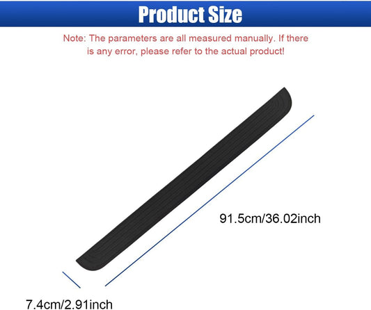 Craedli Car Rear Bumper Protector, 36" x 2.9" Anti Scratch Anti Collision Trunk Door Edge Guard, Non Slip Self Adhesive Automotive Exterior Protection Strip Accessories for Most Cars(36IN)