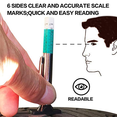 GODESON 88702 Smart Color Coded Tire Tread Depth Gauge
