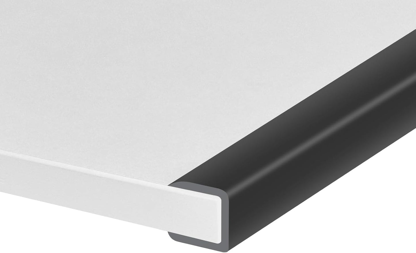 Rubber Edge Trim, Self-Adhesive Rubber Edge Trim, Edge Protector for Sheet Metal, EPDM Material, Fit 1/16"(1.0mm), Length 10Ft, Black Color, U Channel Edge Trim - Colors A