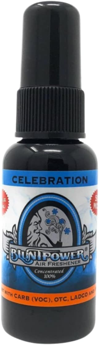 BluntPower (Baby Powder, 1 Pack) Concentrated Air Freshener Spray - Oil-Based Room Diffuser Spray - Long-Lasting Bathroom Scent, Car Freshener & Odor Eliminator - Colors B