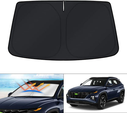 KUST Windshield Sun Shade for Toyota RAV4 2019-2022 2023 2024 2025 2026 Window Accessories Shade Sun Visor Cover Foldable Block UV Rays - Colors A