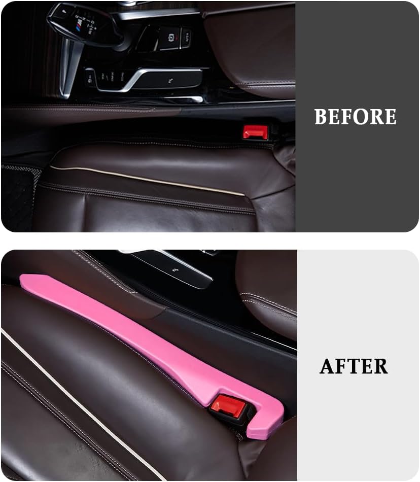 IHOTDER 2PCS Car Seat Gap Filler - Car Seat Gap Filler Organizer for Holding Phone,Key,Purse - Universal Car Gap Filler Fits Car Truck SUV Car Interior Accessories (Black/2PCS)…