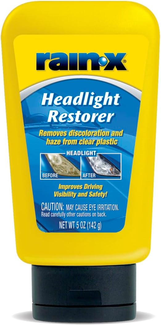 Rain-X 610153 Headlight Restoration Kit - Car Light Lens Cleaner/Restorer with Sanding & Polishing Drill Attachments & Sealant Wipe, Removes Scratches & Oxidation- All in 1 Long Lasting Formula