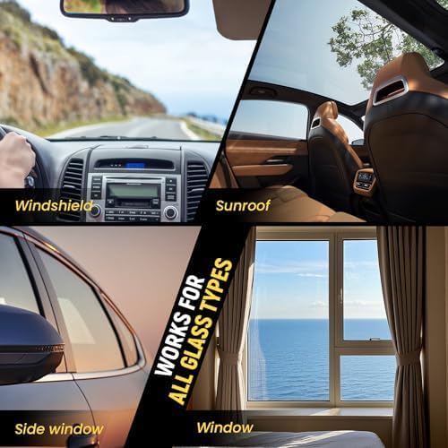 Windshield Chip Repair Kit, Windshield Repair Kit, DIY Car Glass Resin Repair Kit with Enhanced Injection Head Suction Cup Quick Fixing for Bullseye Cracks & Chips,2 Pack
