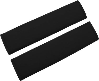 MIRKOO Car Seat Belt Cover Pad, 2-Pack Soft Car Safety Seat Belt Strap Shoulder Pad for Adults and Children, Suitable for Car Seat Belt, Backpack, Shoulder Bag, Upholstery for Vehicles (Black)