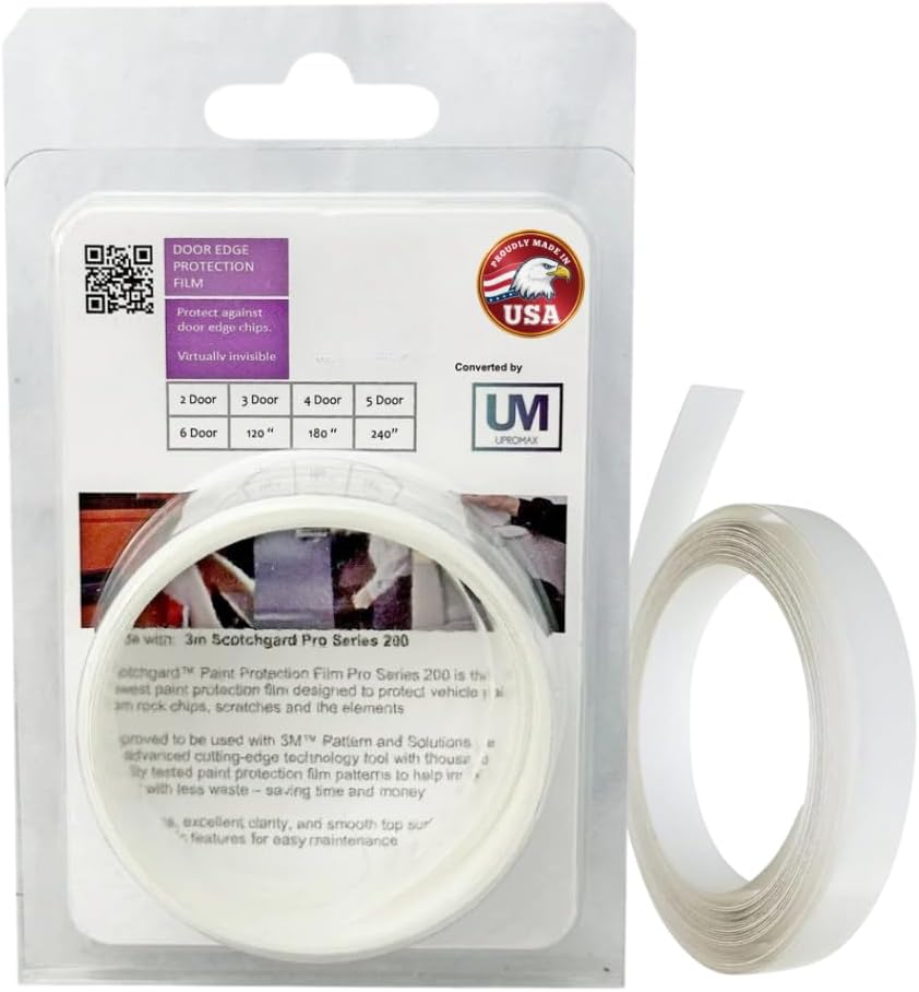 4 Door Edge Upromax Paint Protection Film PPF 8mil Precut Strips, Universal Fit Clear Tape Door Seal, Car Accessories Car Cover, Scotch Guard, Clear Tape, Door Protector, SUV