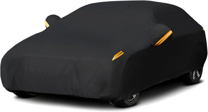 MORNYRAY Waterproof Car Cover All Weather Snowproof UV Protection Windproof Outdoor Full car Cover, Universal Fit for Sedan (Fit Sedan Length 194-206 inch, Blue)