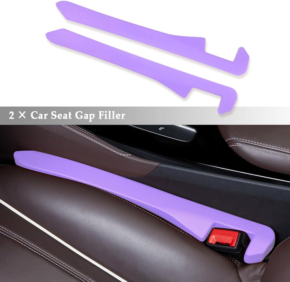 IHOTDER 2PCS Car Seat Gap Filler - Car Seat Gap Filler Organizer for Holding Phone,Key,Purse - Universal Car Gap Filler Fits Car Truck SUV Car Interior Accessories (Black/2PCS)…