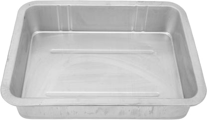 Oil Drain Pan, Universal Metal Oil Change Container with Easy Grip Edges 7-8L Capacity for Cars Motorcycles Boats, Durable Construction for Professional Mechanics and DIY Enthusiasts