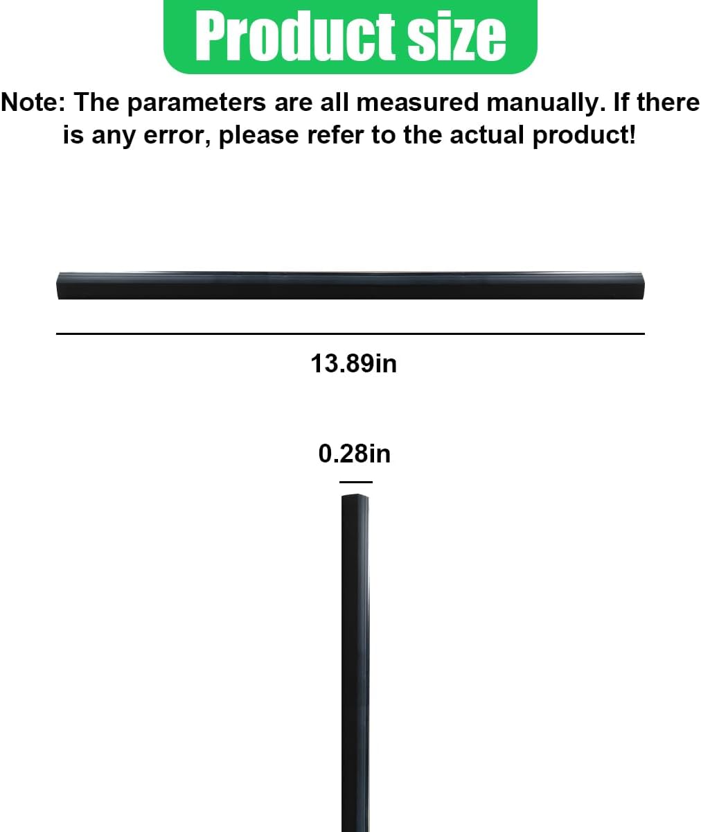 Car Rubber Side Window Wiper Blade, Multi-Function 14" Auto Door Glass Insert Wiper Strips, Universal Waterproof Automotive Window Gap Filler Accessories for Cars, Trucks, SUVs (2PCS)