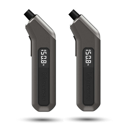 ETENWOLF Digital Tire Pressure Gauge 2 Pack, Industrial Tire Gauge 3-200 PSI, Calibrated to ANSI B40.7 Grade 2A(Plus-Minus 0.5%), Air Pressure Gauge with Replaceable AAA Batteries (Vivid Orange)