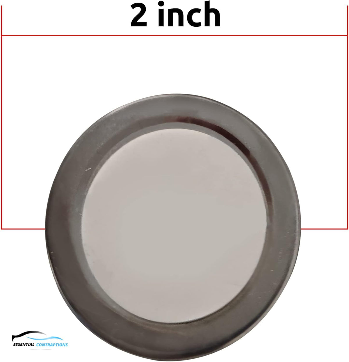 Blind Spot Car Mirror 2 Pack-2 Inch Round Rear View Convex Mirrors for Cars/SUVs/Motorcycles/Trucks/Trailers/Snowmobiles/Bicycles/RVs/Boats/Golf Carts with Rust Resistant Frame-HD Real Glass