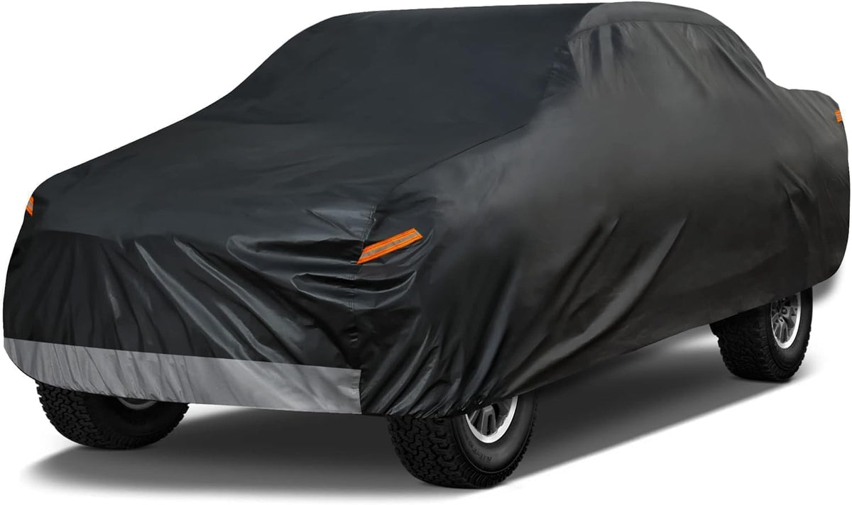Kayme Sedan Car Cover Waterproof All Weather for Automobiles - See Vehicle Size Chart for Accurate Fit - Outdoor Full Exterior Cover Sun Rain Snow UV Protection with Zipper. Size A4 (See Size Chart)