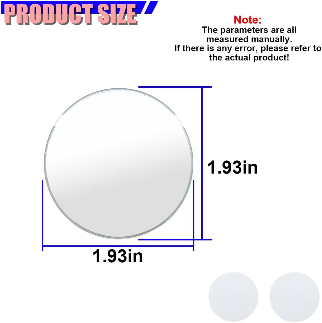 2PCS Heart Shaped Car Blind Spot Mirrors, HD Glass Wide Angle Side Mirrors for Enhanced Safety, Adjustable Frameless Rear View Mirror, Universal Car Exterior Accessories(Heart)