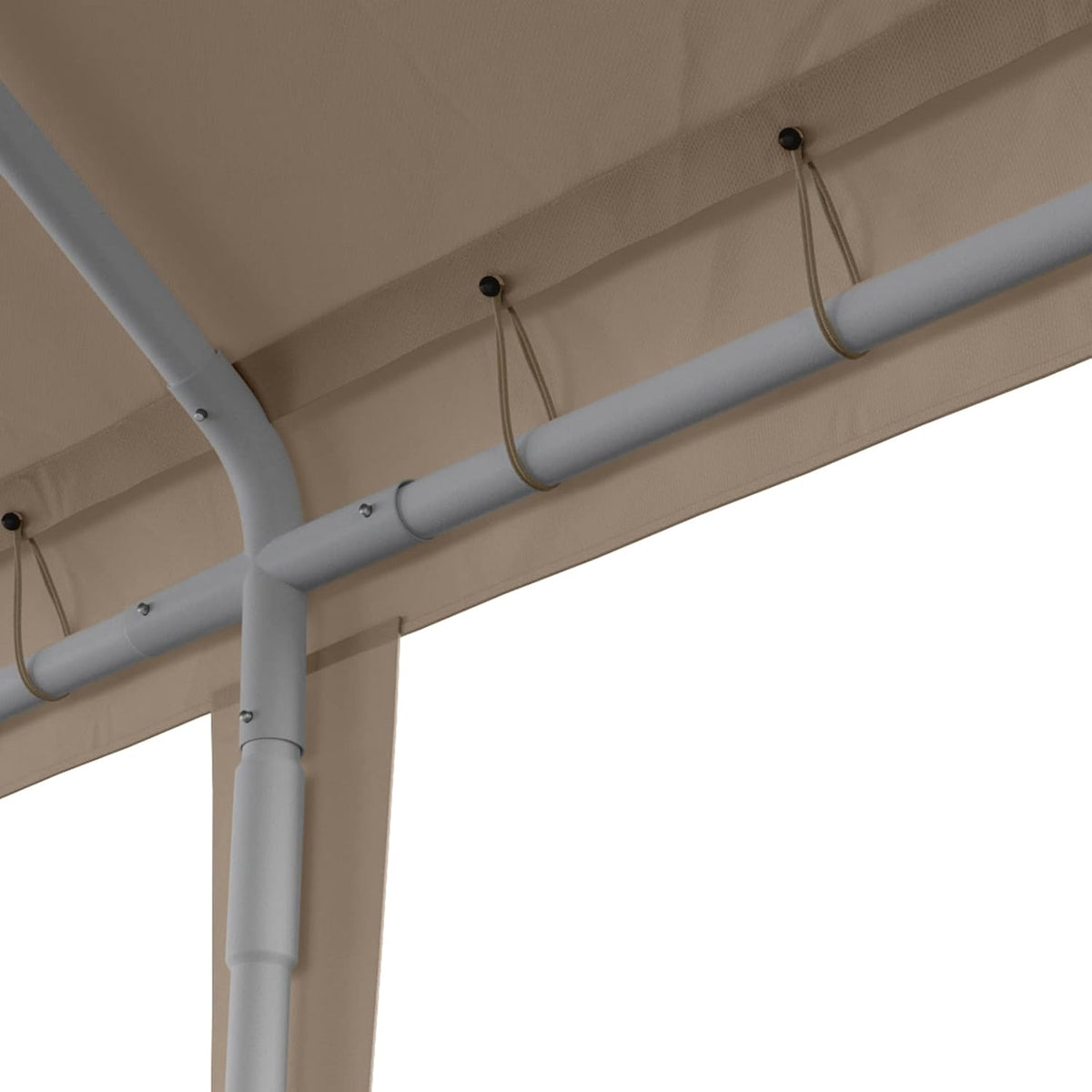 Carport Replacement Canopy Cover 10'x20' for Tent Top Garage Shelter Cover with Ball Bungees, 800D Oxford Replacement Cover Waterproof & UV Protection, Not Included Frame (Light Brown)