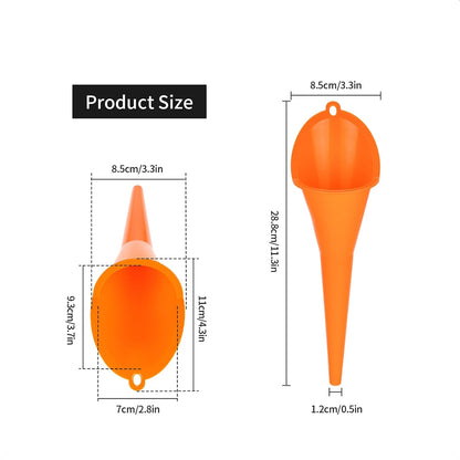 Oil Funnel 3-Pack, Multi Function Plastic Long Neck Oil Funnel - for All Automotive Oils Lubricants Engine Oils Water Diesel Fuel Kerosene