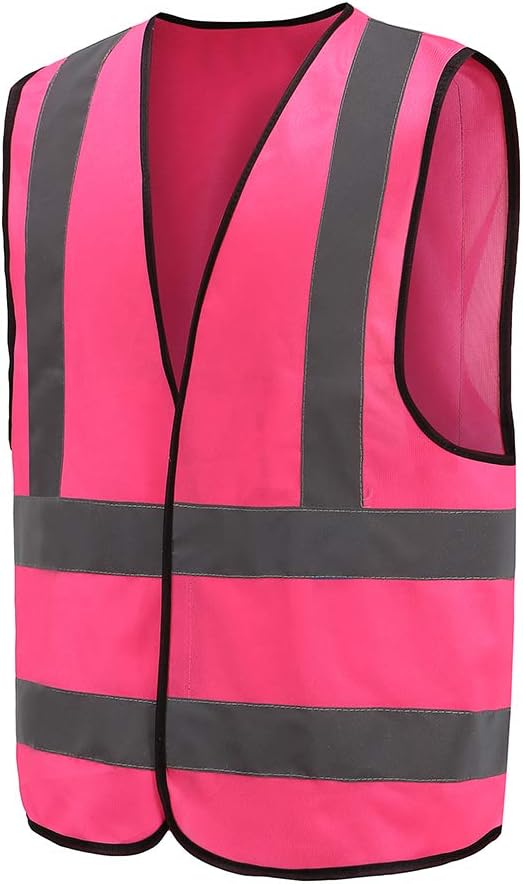 AYKRM 12 colour High visibility viz vest hi vis viz reflective work construction safety vest (XS-8XL) - Colors A