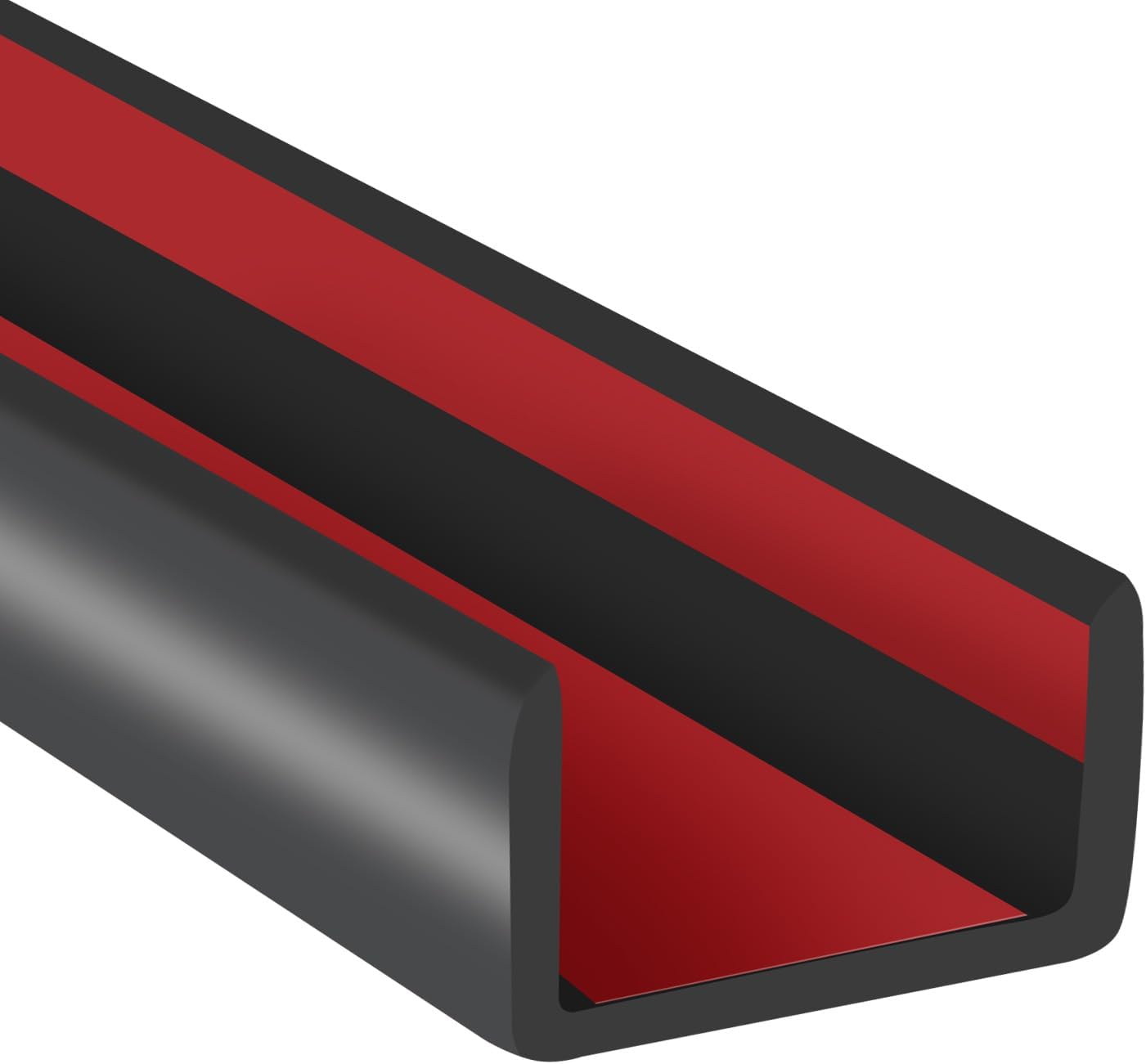 Rubber Edge Trim, 1/16" Self Adhesive Flexible U Channel Edge Protecter for Sheet Metal, Car Doors, U Shaped Sharp Edge Guards, Fit for 0-5/64" Wide Edge, Black Color, 10Ft, EPDM Material