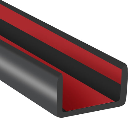 Rubber Edge Trim, 1/16" Self Adhesive Flexible U Channel Edge Protecter for Sheet Metal, Car Doors, U Shaped Sharp Edge Guards, Fit for 0-5/64" Wide Edge, Black Color, 10Ft, EPDM Material