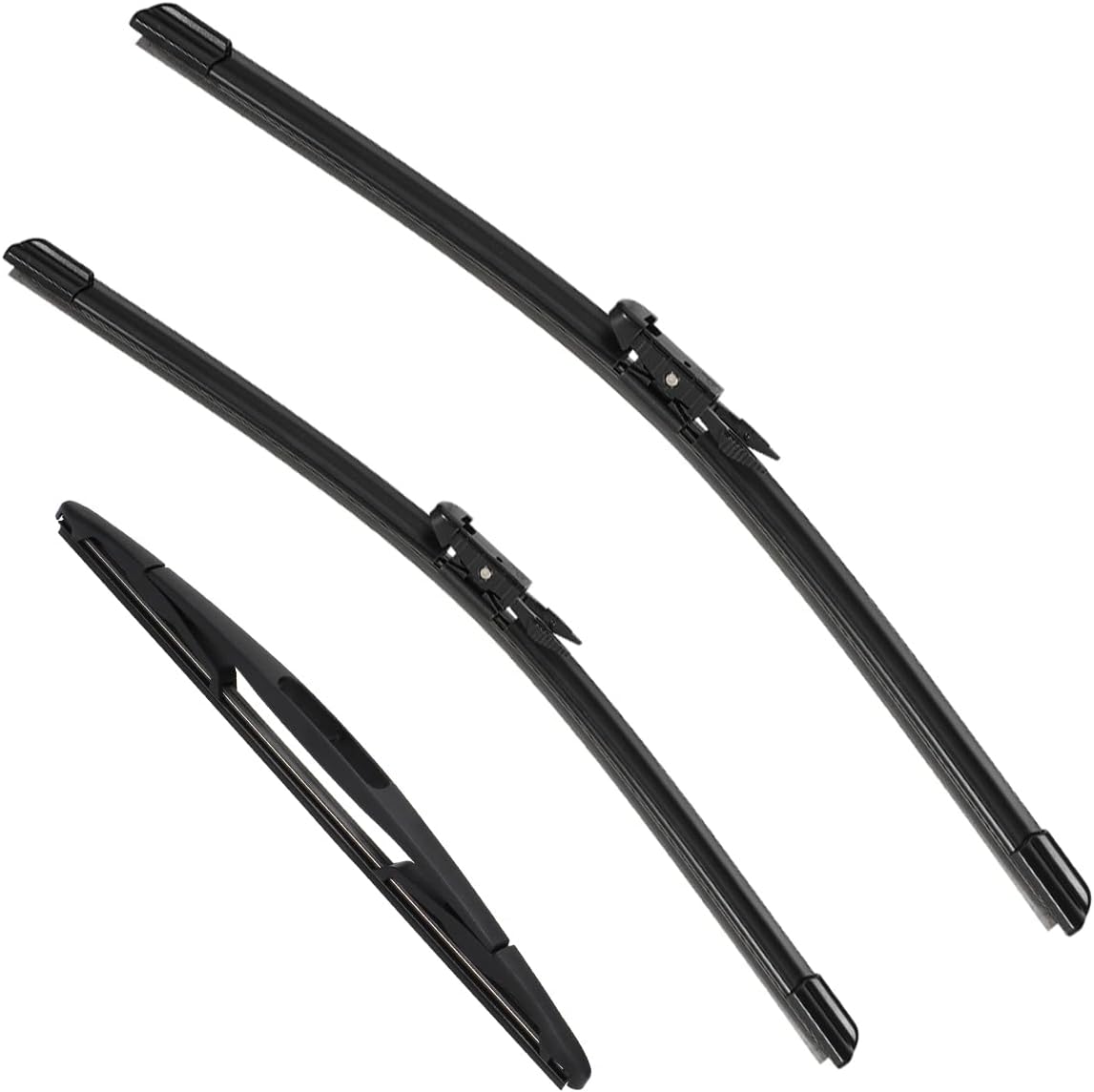 3 Pack Windshield Wiper Blades Compatible with Mazda CX-5 2017-2025 and CX-9 2016-2023, Front and Rear, 24" 18" 14" - Colors B