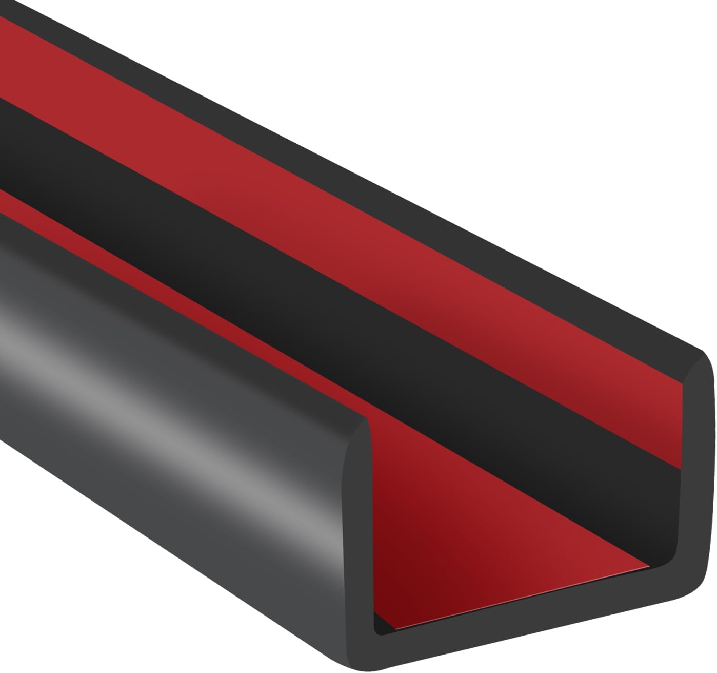 Rubber Edge Trim, 1/16" Self Adhesive Flexible U Channel Edge Protecter for Sheet Metal, Car Doors, U Shaped Sharp Edge Guards, Fit for 0-5/64" Wide Edge, Black Color, 10Ft, EPDM Material