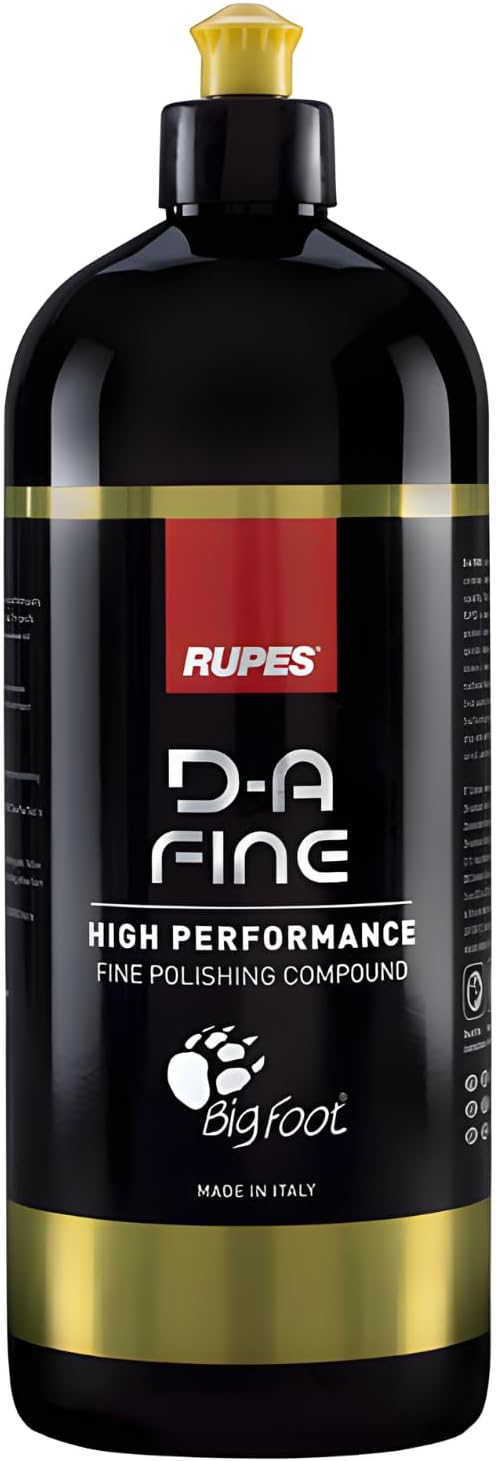 RUPES 9.DAFINE250 Pack of 1 250 ml Yellow D-A Fine High Performance Polishing Compound for Car Detailing & Removing Scratches| Removes Fine Defects | Micro-Abrasive Technology | Removes Swirl Marks