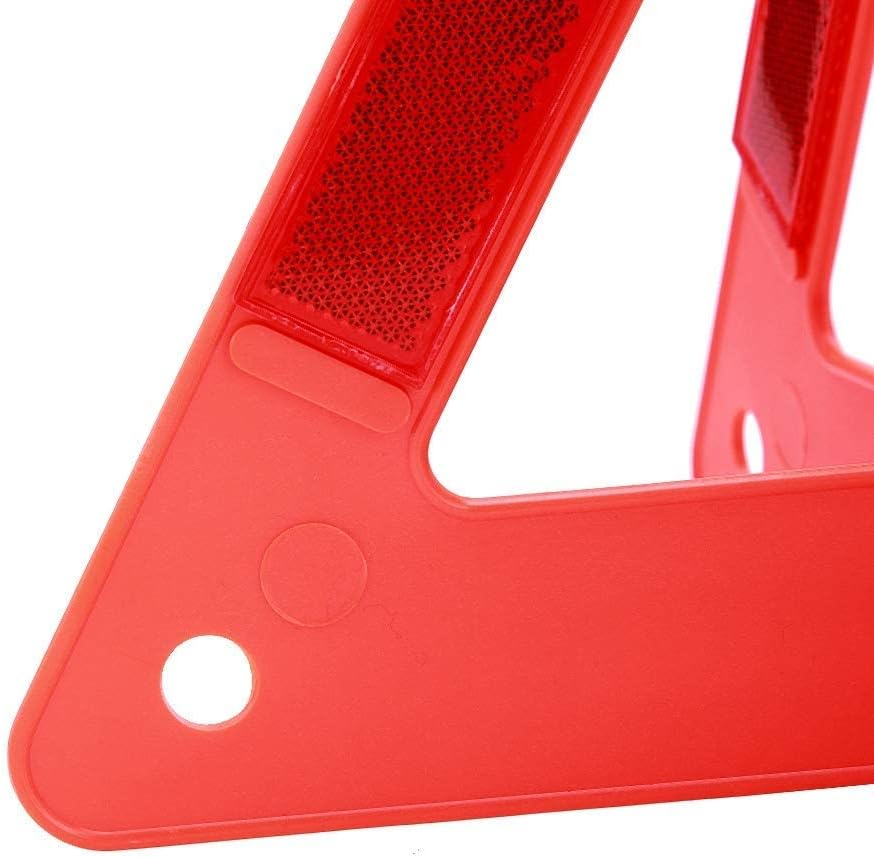 Aramox Triangle Warning Sign,Red Portable Car Emergency Breakdown Reflective Warning Safety Road Stop Sign Foldable