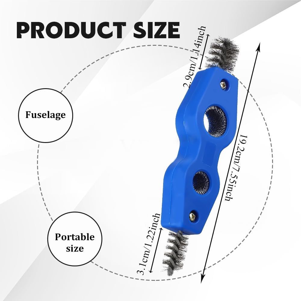 4 in 1 Car Battery Cleaning Brush, Battery Terminal Brush, Anti-Rust Auto Battery Cleaner with Steel Wire, Car Accessories Vehicle Machine Parts Cleaning Tools Fit for Auto Marine (Black)