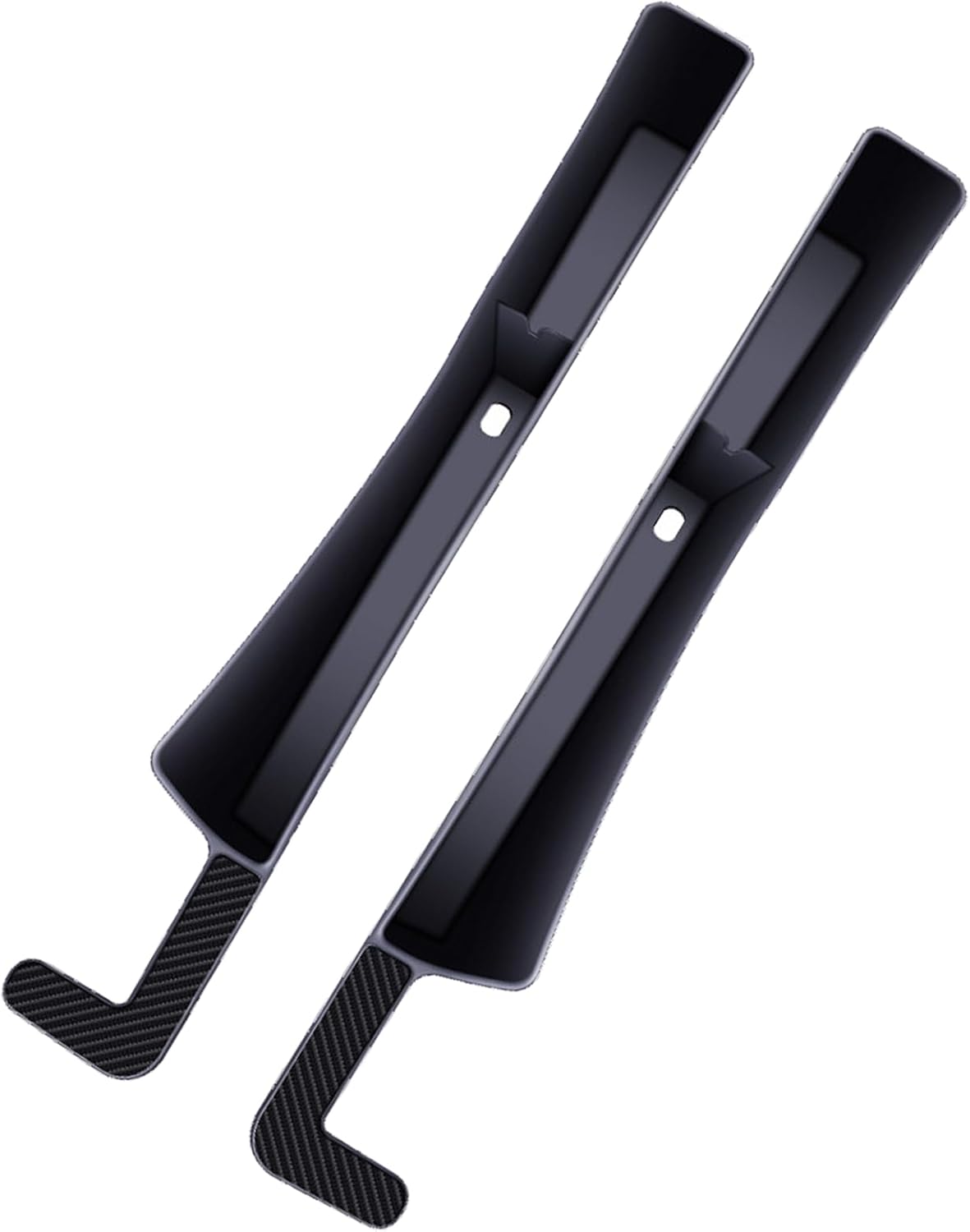 2PCS Car Seat Gap Filler, Anti-Drop Vehicle Console Crevice Blocker with 2 Storage Areas, Seat Side Seam Organizer Plug from Droping, Universal Automotive Interior Accessories(Black)