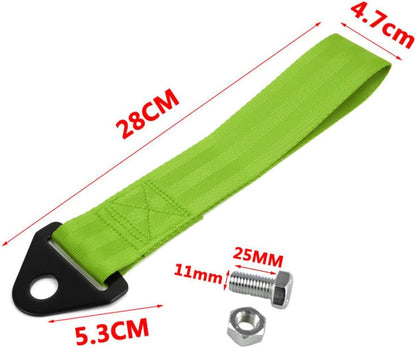 RASTP Racing Tow Strap, Car Modification Sports Trailer Belt Fit for Front or Rear Front Bumper Decorative (Red)