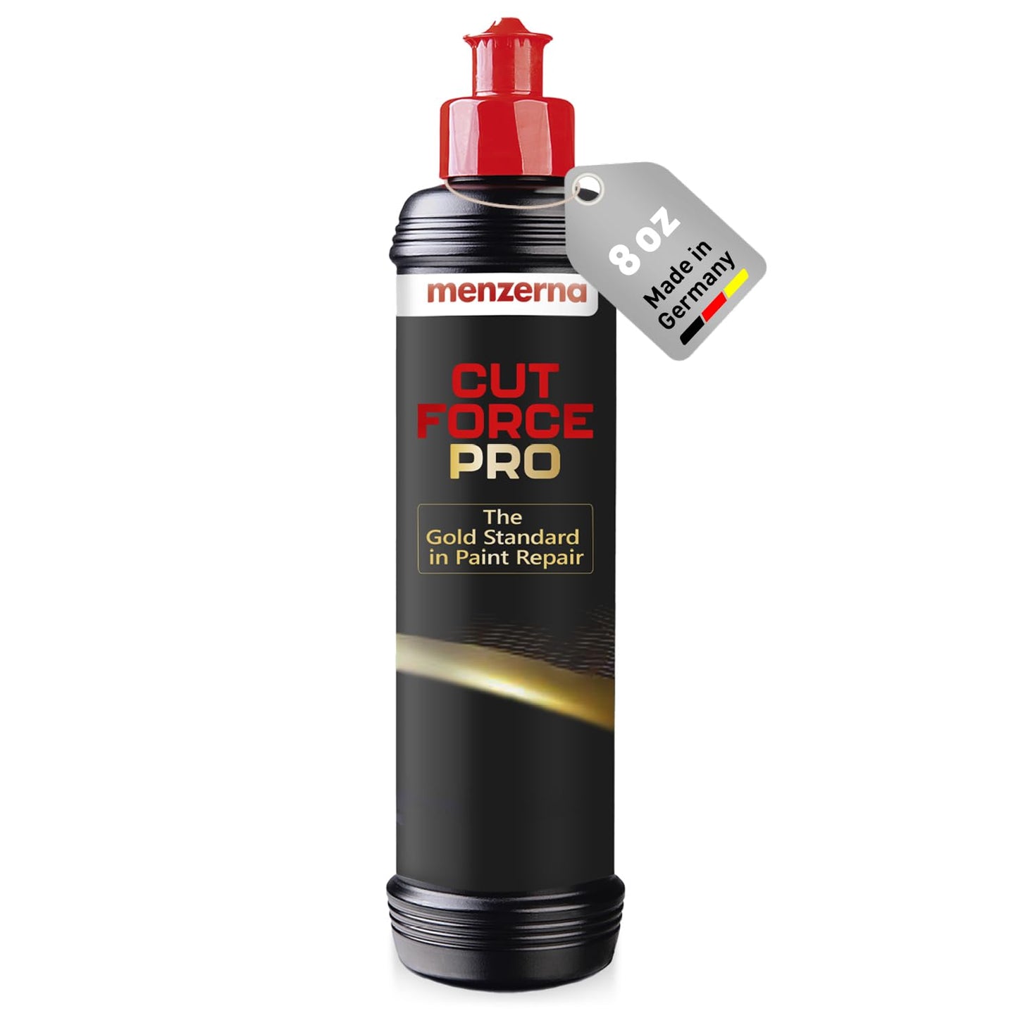 menzerna Cut Force Pro Car Polish 8 oz I Premium Polish with Heavy Cut and high Gloss Finish I Buffing & Polishing Compound for Car Maintenance I for Scratches & Sanding Marks I Car Body Repair