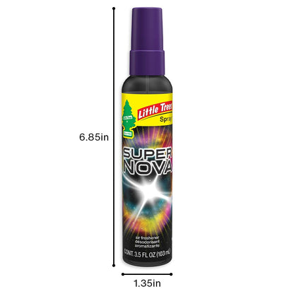 LITTLE TREES Car Air Freshener | Spray Provides a Long-Lasting Scent for Auto or Home | On-the-go Freshness | Black Ice, 6 Air Fresheners