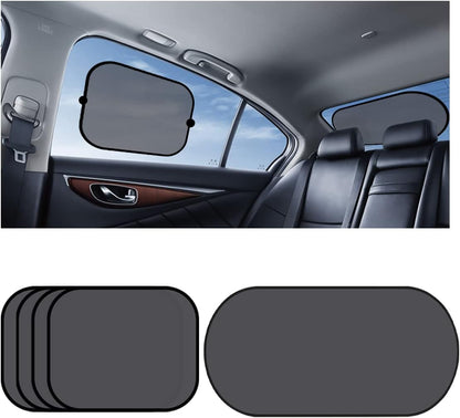 2 Pack Universal Car Window Shade, Cling Sunshade - Sun, Glare and UV Rays Protection for Your Child - Baby Side Window Car Sun Shades, Blocks Over 98% of Harmful UV Rays (Large)