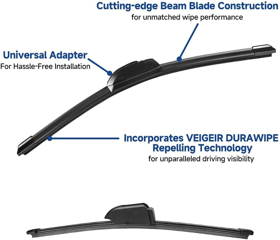 3 Pack Windshield Wiper Blades Compatible with Mazda CX-5 2017-2025 and CX-9 2016-2023, Front and Rear, 24" 18" 14" - Colors B