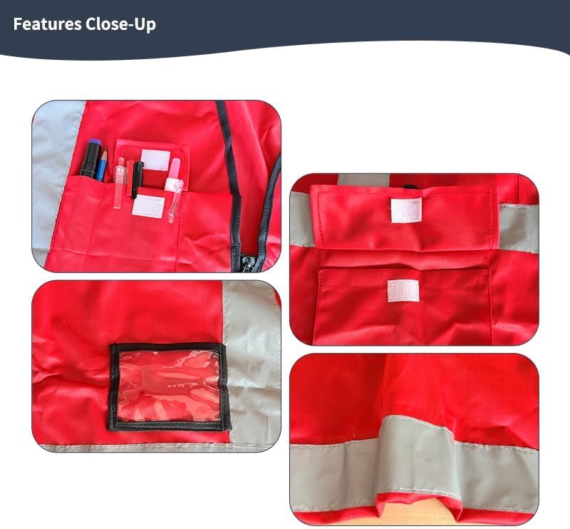 Reflective Safety Vest for Women Men High Visibility Security With Pocket Zipper Front Meet ANSI/ISEA Standard