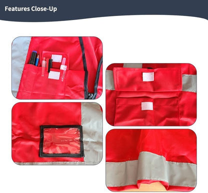 Reflective Safety Vest for Women Men High Visibility Security With Pocket Zipper Front Meet ANSI/ISEA Standard