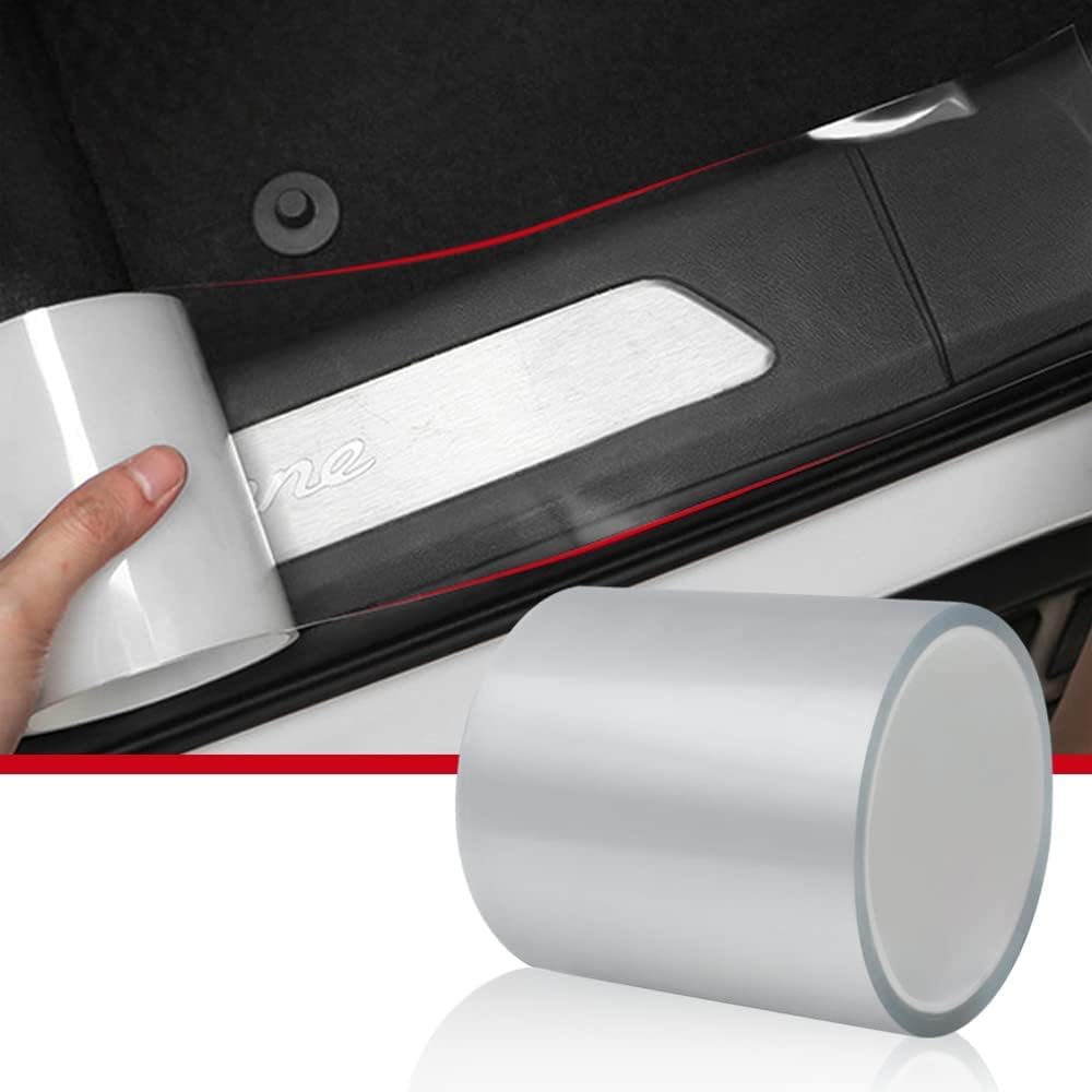 CloudBuyer Universal Car Door Edge Protector, Clear Sill Guard Film with Anti-Collision Protection for Most Vehicles (33Ft x 2.7In, Transparent)