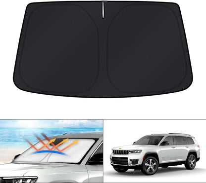 KUST Windshield Sun Shade for Toyota RAV4 2019-2022 2023 2024 2025 2026 Window Accessories Shade Sun Visor Cover Foldable Block UV Rays - Colors A