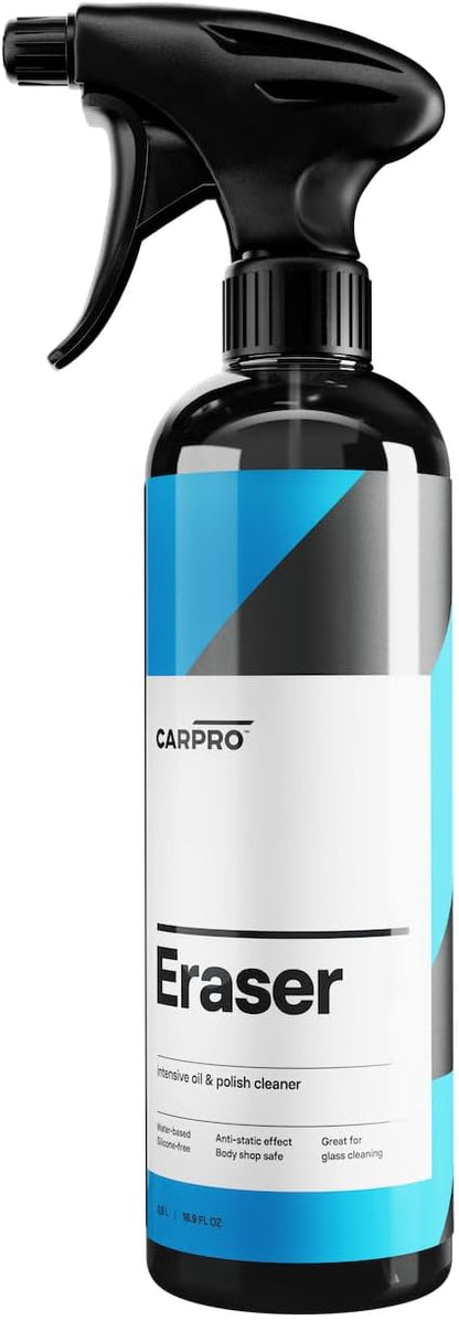 CARPRO Eraser Polish & Oil Remover - Ceramic Coating Prep, Complete Removal of Polishing Oils for Application of CQUARTZ Ceramic Coat, Anti-Static, Dust Free, No Silicone - 1 Liter (34oz) and Sprayer