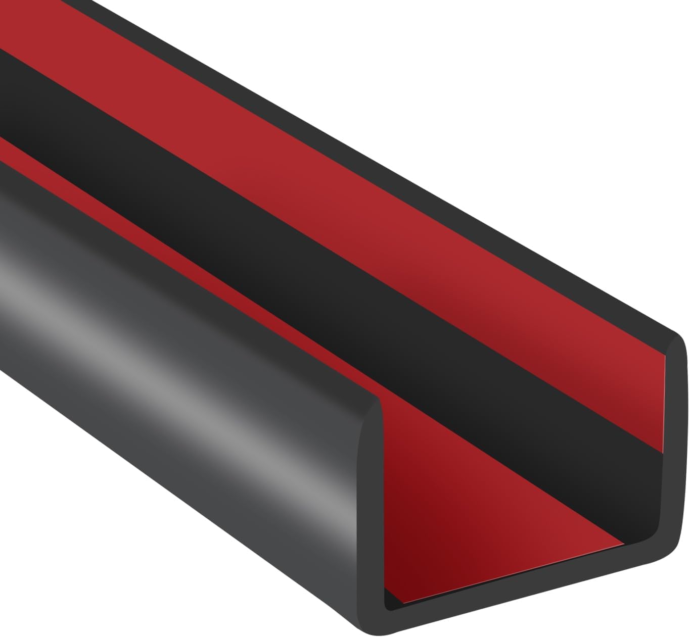 Rubber Edge Trim, 1/16" Self Adhesive Flexible U Channel Edge Protecter for Sheet Metal, Car Doors, U Shaped Sharp Edge Guards, Fit for 0-5/64" Wide Edge, Black Color, 10Ft, EPDM Material