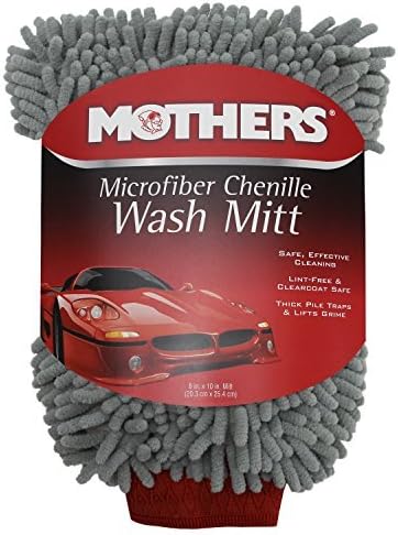 MOTHERS Premium Chenille Car Wash Mitt, Scratch and Lint Free, 2 Pack