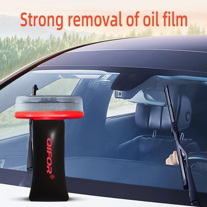 QIFOR Oil Film Remover for Car Windshields and Windows, Automotive Glass Cleaner for Oil Residue & Road Grime, Improves Visibility & Safe Driving (1 PCS)