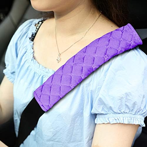 Tatuo 4 Pack Seat Belt Cover Extra Long Seat Belt Pads for Car Soft Comfort Shoulder Strap Covers Harness Pads Helps Protect Your Neck and Shoulder(10.6 Inch,Black)