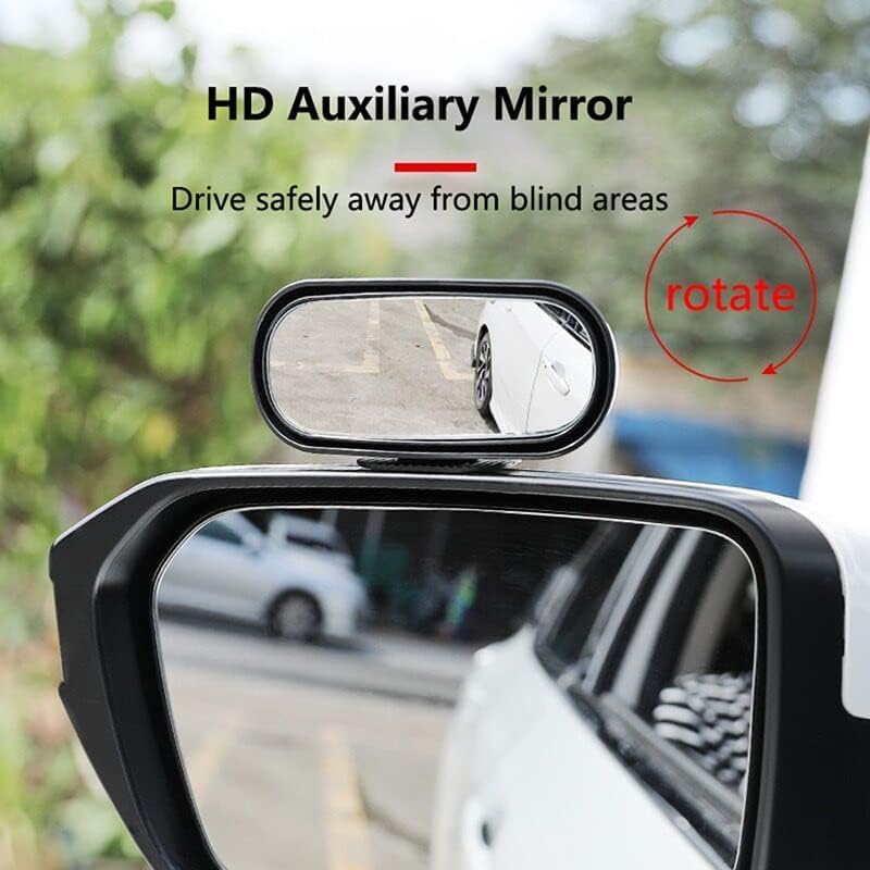Blind Spot Mirror for Car 2 Pack, Adjustable Convex Wide-Angle Blindspot Mirrors, 360° Rotatable Small Stick-On Blind Side Mirror for Cars, SUVs & Trucks