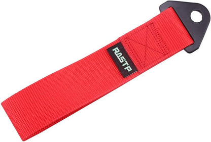 RASTP High Strength Racing Tow Strap, Tow Hook Fit for Front or Rear Front Bumper Decorative Trailer Belt (Black)