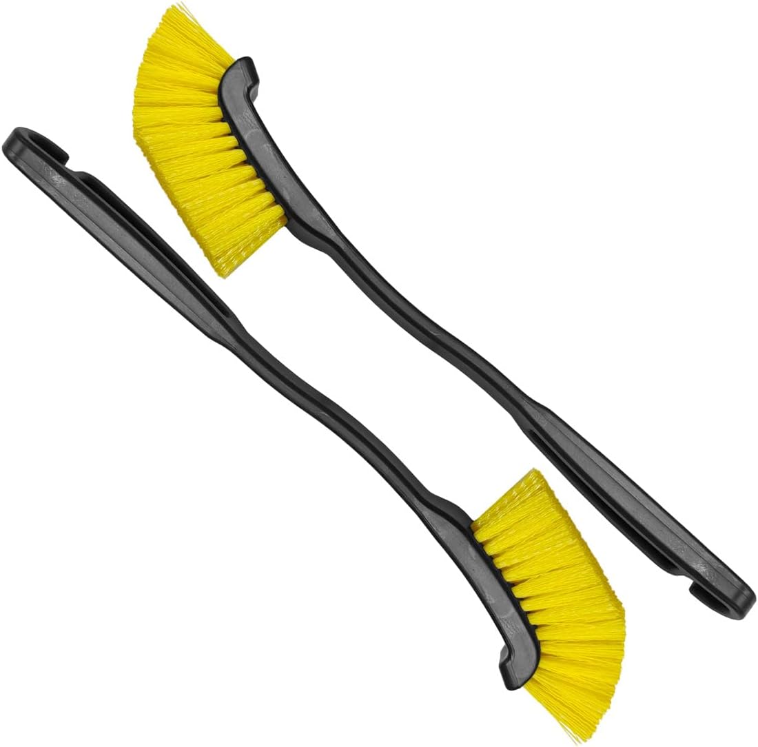 Car Wheel Cleaning Brush, Hard Bristle Automotive Tire Detailing Brushes, Multifunctional Vehicle Crevice Scrub Brush, 12'' Car Interior Washing Tool for Home (1PC)