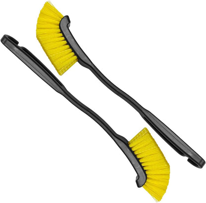 Car Wheel Cleaning Brush, Hard Bristle Automotive Tire Detailing Brushes, Multifunctional Vehicle Crevice Scrub Brush, 12'' Car Interior Washing Tool for Home (1PC)