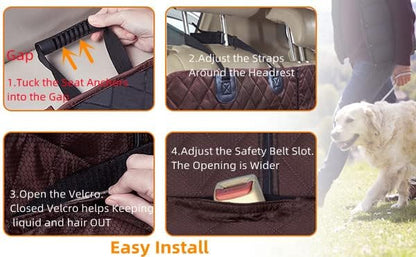 ANOSOSPECIAL Dog Car Seat Cover for Back Seat Cover,Non Stick Fur Rear Seat Protector for Pet,Nonslip Waterproof Durable Universal Fit Interior Backseat Covers for Auto Van SUV
