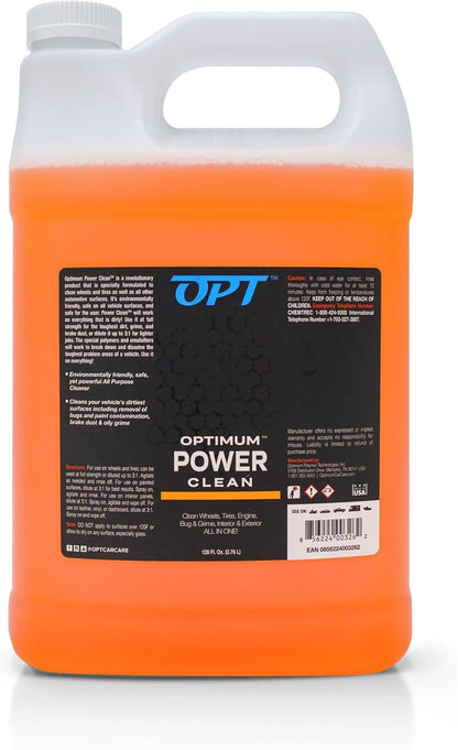 Optimum Power Clean - All Purpose Car Cleaner - Exterior and Interior, Bug and Tar Remover, Great for Boat, Motorcycle, RV, and Car Detailing (17 Oz)