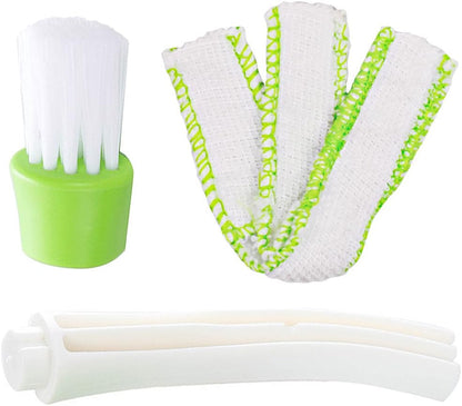 SENHAI Mini Duster for Car Air Vent, Set of 3 Automotive Air Conditioner Cleaner and Brush, Dust Collector Cleaning Cloth Tool for Keyboard Window Leaves Blinds Shutter